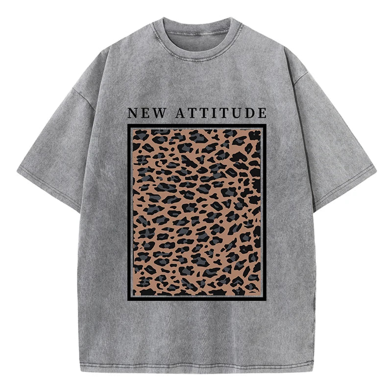 Yosemite National Papk Prints Washed T Shirts Women Cotton T-Shirts Distressed Oversized O-Neck Tops Summer Casual Woman Clothes