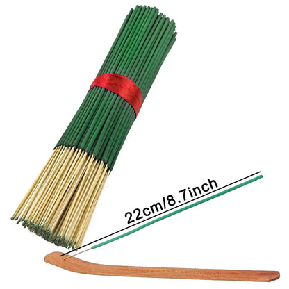 20/56/101/400 Natural Citronella Incense Sticks - Long-Lasting Lemongrass Fragrance, Bamboo Wood and Bamboo Chips with Citronella Oil, Suitable for Outdoor Camping, Hiking, Gardens, Courtyards - Essential for Holidays (Hallow