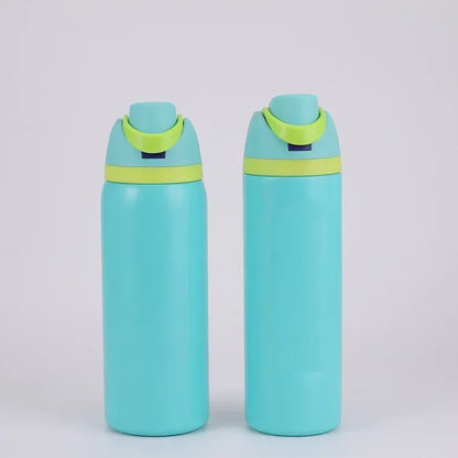 24/32oz New 304 Thermos Cup Double-Layer Stainless Steel Space Kettle Water Bottle with Straw Car Outdoor Sports Camping Sports