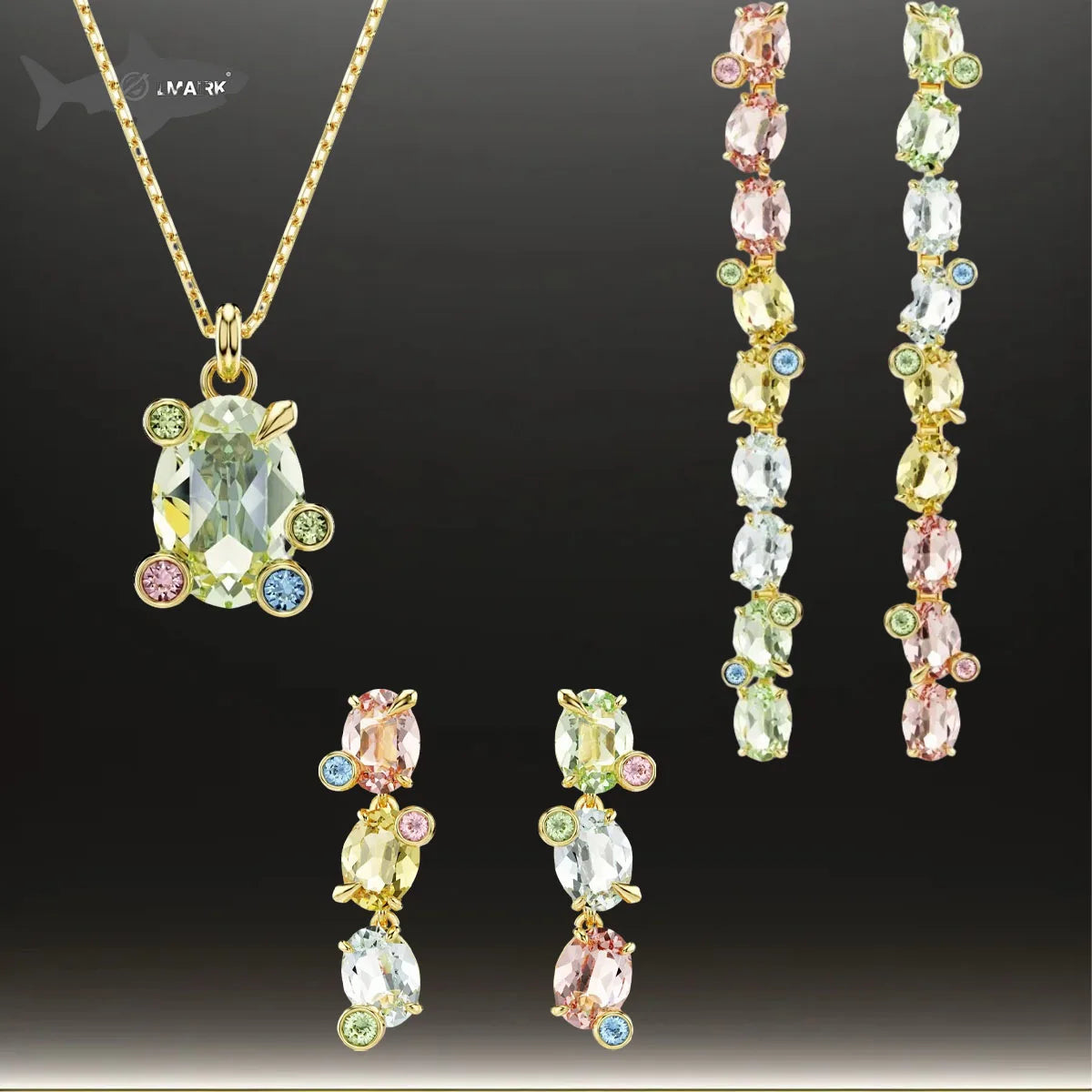 2025 Hot Selling New Candy Themed Necklace Pendant Earrings Hand Inlaid Colorful Party Eye-catching Dreamy Romantic Gift Giving