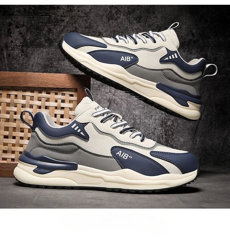 2025 Men's Four Seasons Outdoor Casual Walking Sneakers Breathable Fashion Hiking Shoes Non-slip Soft Bottom Skateboarding Shoes