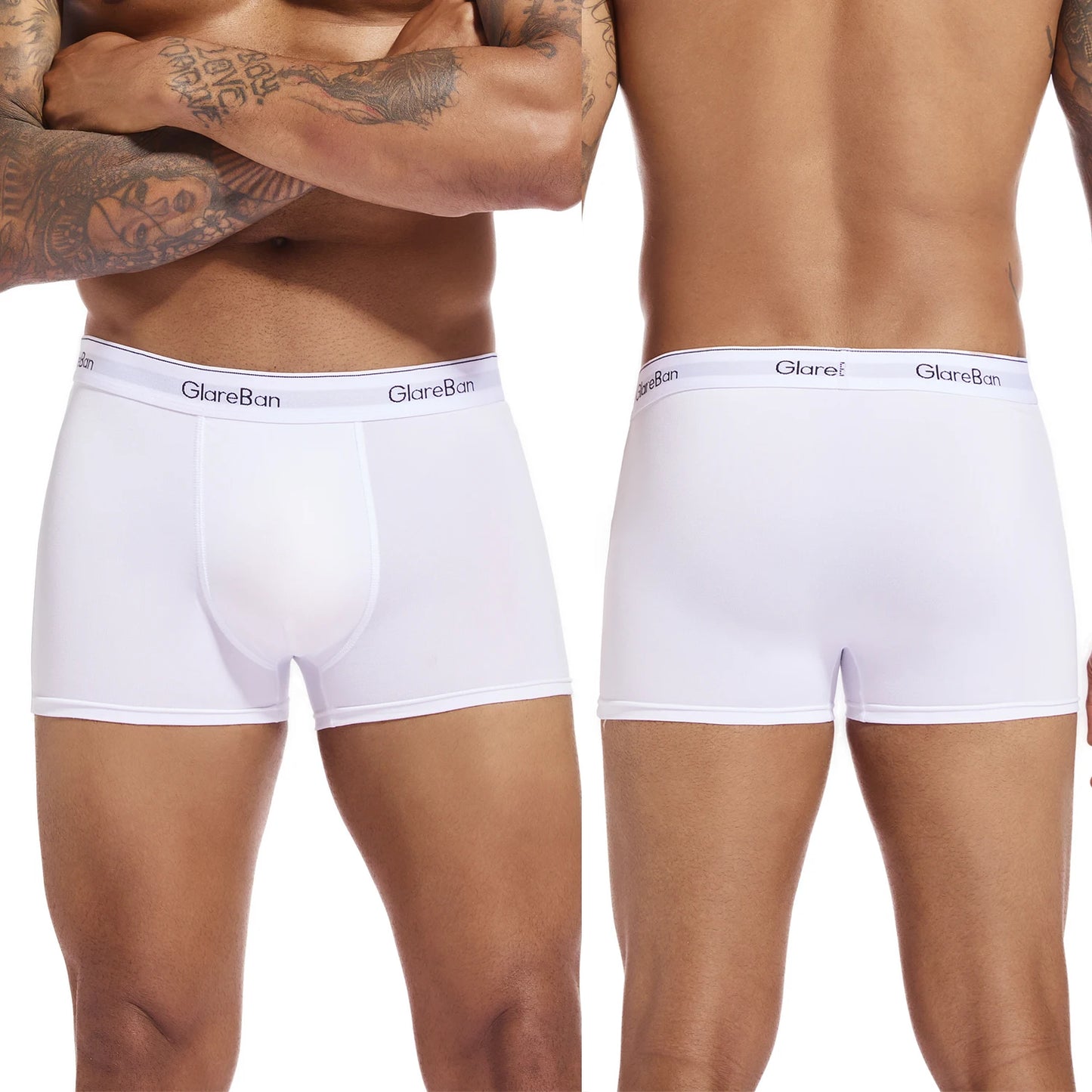 3pcs Pack White Boxer For Men Panties Underwear Male Brand And Underpants Homme Luxury Set Shorts Box Slip Kit
