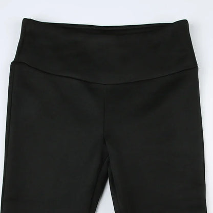 Casual Sexy Basic Solid Flare Pants Y2K Slim Low-Waisted Boot Cut Pants Women 2024 Autumn Spring Fashion Streetwear Lady