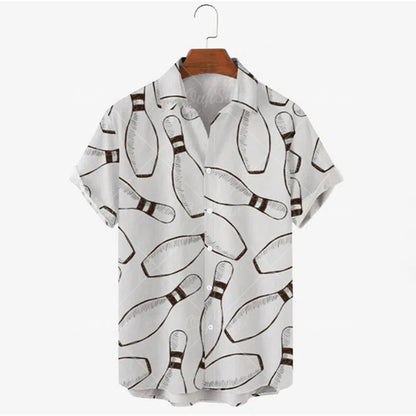 Summer 2024 Men's Short Sleeve Shirts Elegant Design Hawaiian Clothing Classic Fashion Tops