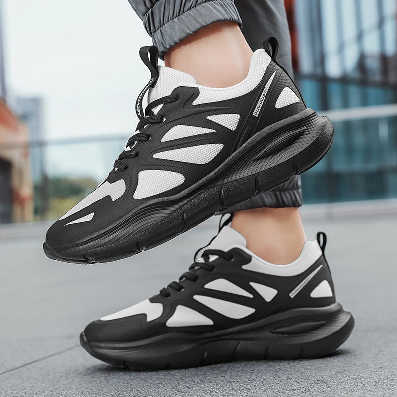 Unisex Summer Running Shoes Lightweight Men Women Fashion Sneakers Original Trainer Breathable EVA Elastic Lace Up Sports Shoes