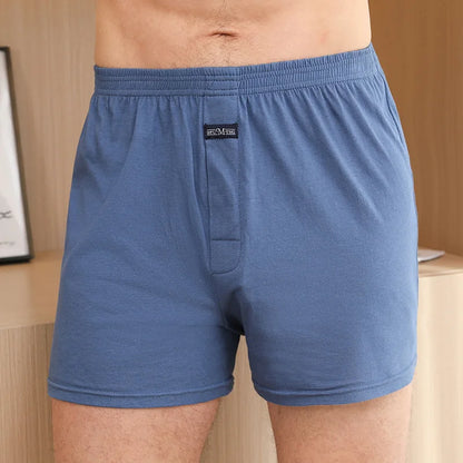 4pcs Male Arrow Pants Men Cotton Boxers Shorts Loose Mid-Waisted Men's Plus Size Underwear Homewear Comfortable Panties