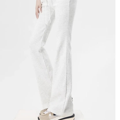 Women's Wide Leg Pants Lady's Draswtring Sweet Y2K Pink Flare Pant Boot Cut Female Long Trousers Casual Chic Matching Sweatpants