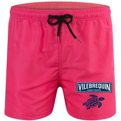 2025 new luxury beach shorts quick-drying men's swimsuit summer swimming trunks sports fitness running three-quarter pants men's