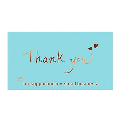 10-50pcs Black Bronzing Thank You Card Greeting Thank You Thank You For Your Order Business Greeting Cards Invitations Gift Card