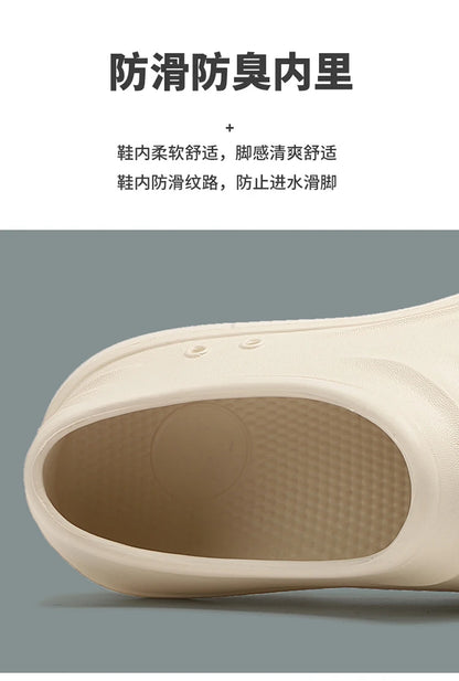 Summer Chef Shoes Anti Slip and Oil Proof Work Shoes Lazy Slippers Casual Trendy Slipper One Step Fashion Garden Shoes For Beach