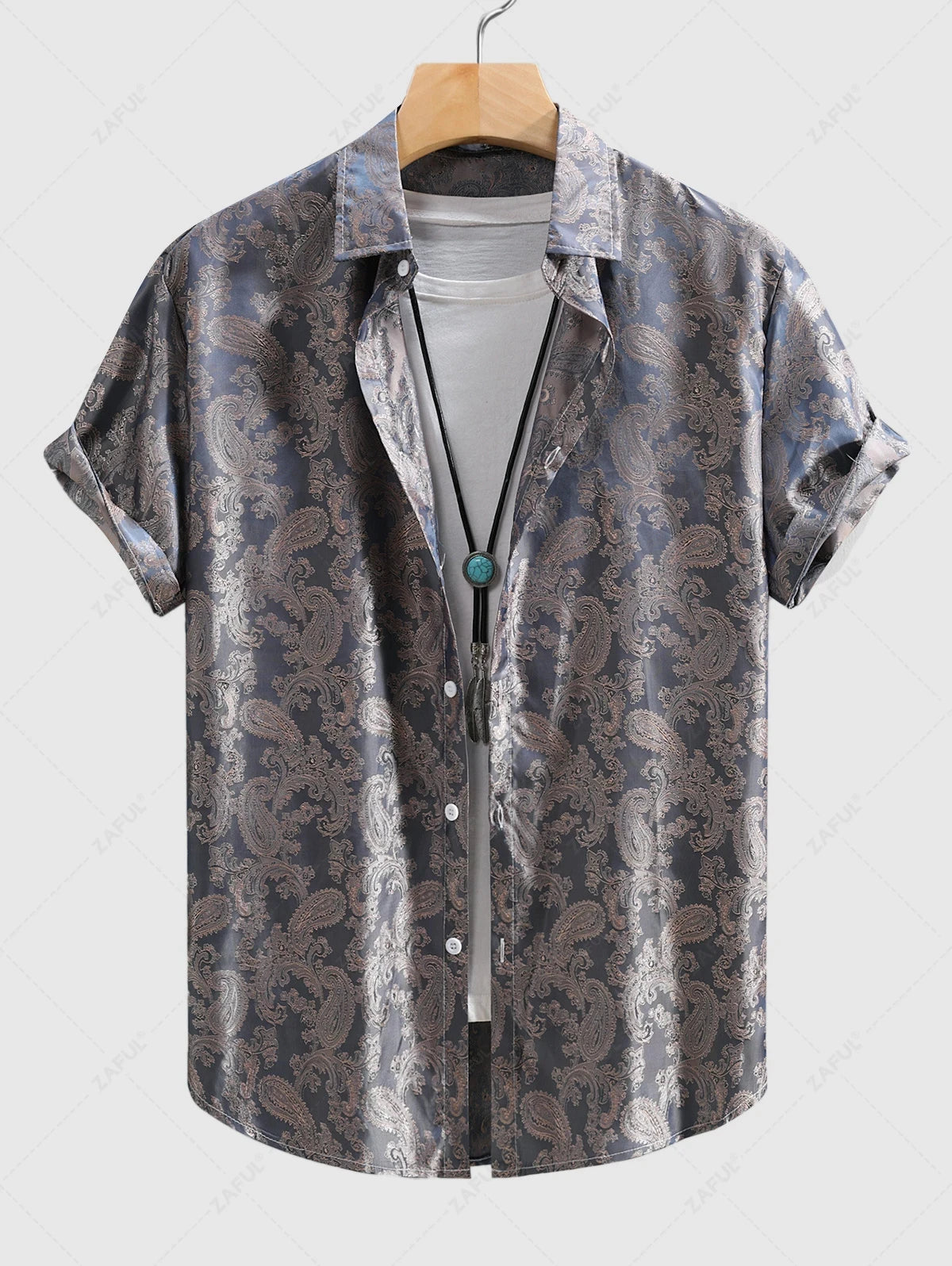 2025 Hawaiian men's summer designer shirt 3d retro paisley print Hawaiian shirt casual short sleeve floral fashion vintage