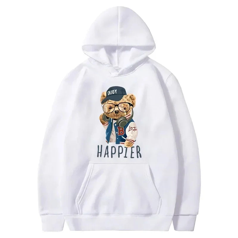 2024 New Men's Hoodie Fun Teddy Bear Hooded Casual Shirt for Men Fashion Sweatshirt Loose Street Hoody Multi Color Sweatshirt