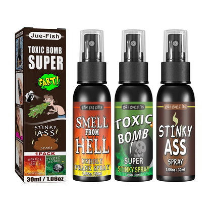 30ml Fart Gag Spray Prank Joke Plastic Spoof Odor Spray Party Supplies Terrible Stinky Fart Spray Non Toxic Halloween Funny Toys