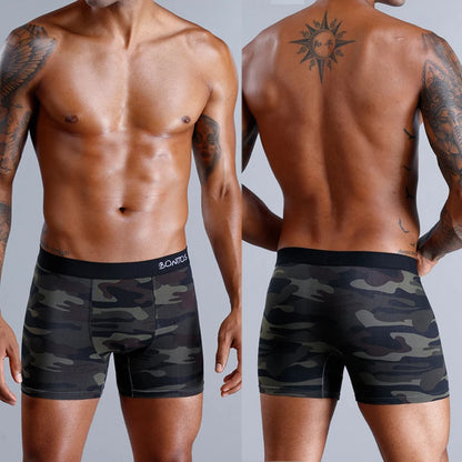 5pcs Men Underwear Print Boxers Men's Panties Camouflage Mens Underpants Cotton Male Boxershorts Sexy Man Trunks Gift