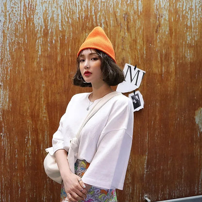 2019 Winter Hats for Woman Beanies Knitted Solid Cute Hat Girls Autumn Female Beanie Caps Warmer Bonnet Ladies Casual Cap Man