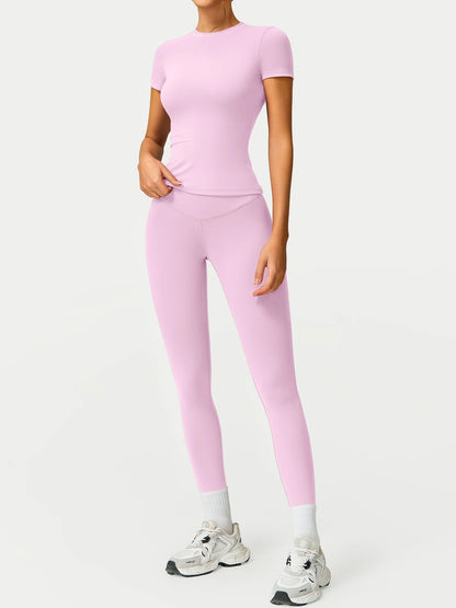 2PCS Yoga Suit Sports Set Women Quick-Drying Gym Set Women Tracksuit Running Workout Long Sleeve Sports Shirt Yoga Clothing