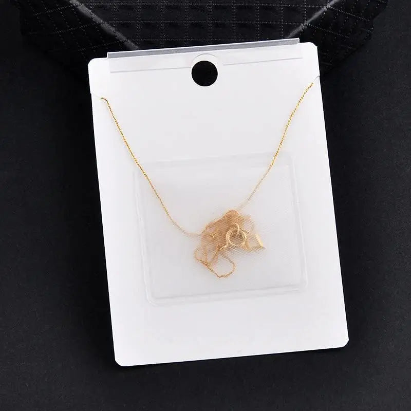 50pcs Necklace Chain Adhesive Pouch Self-Adhesive Pockets for Necklace Display Cards Clear Jewelry Bag Loose Supplies Holder