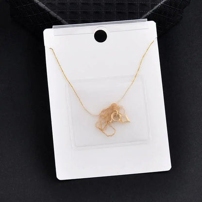 50pcs Necklace Chain Adhesive Pouch Self-Adhesive Pockets for Necklace Display Cards Clear Jewelry Bag Loose Supplies Holder