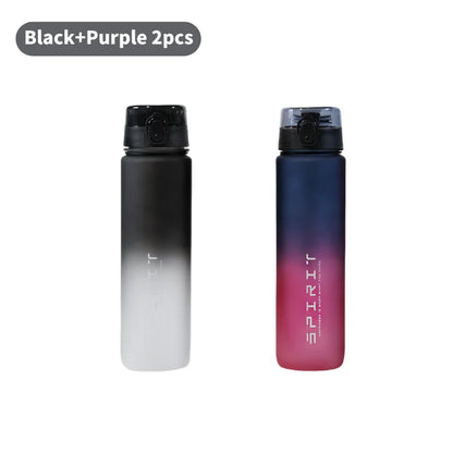 1 Liter Large Capacity Leak Proof Sports Water Bottle Colorful Plastic Cup Drink items Outdoor Travel Portable Gym Fitness Jugs