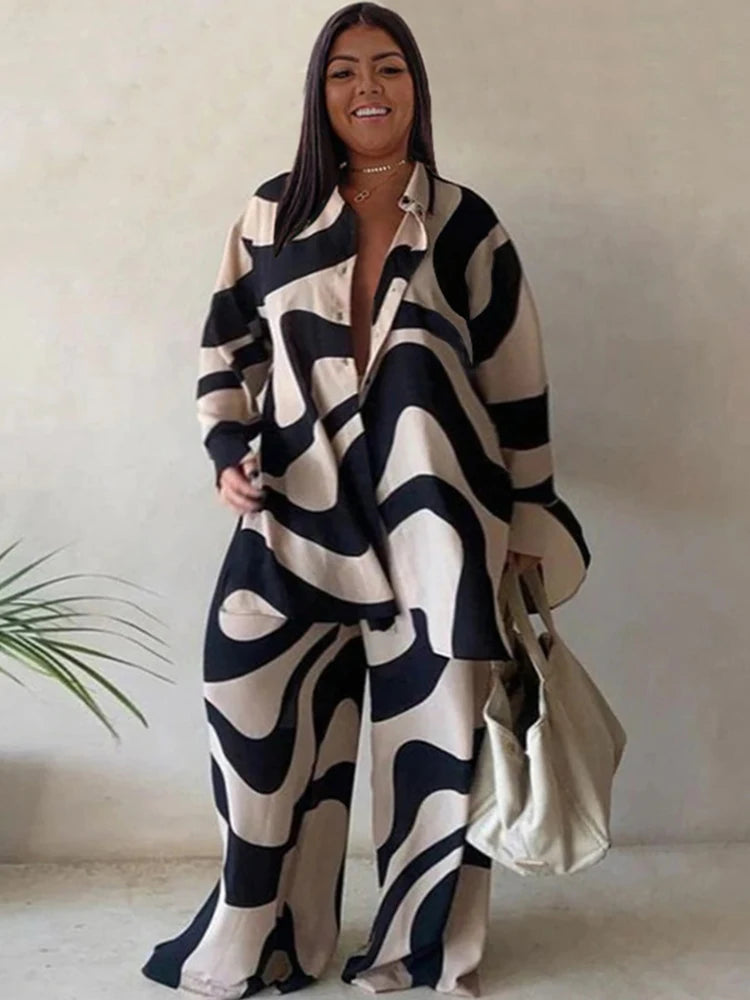 2 Piece Sets Outfits Loose T-shirt Long Pants Casual Elegant Woman Sets Female Fashion Suits Plus Size Free Shipping Wholesale