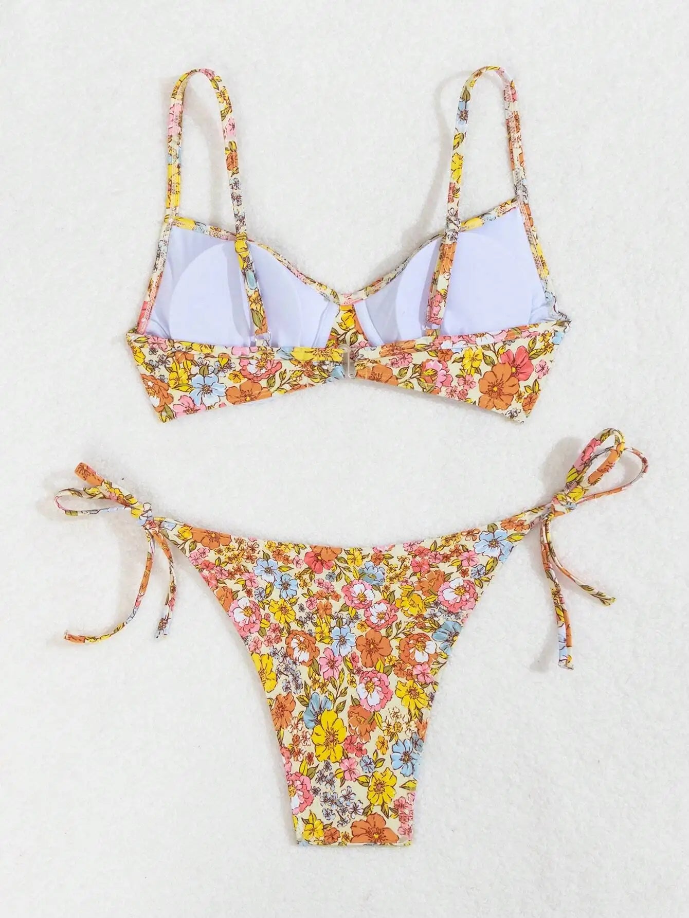2025 Women's Bikini Sets New Floral Print Bikini Sets Underwire Tie Side Swimsuit Two Piece Bathing Suits Swimwear