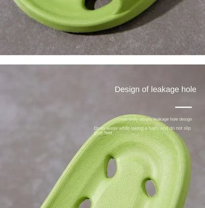 Bathroom Slippers Women Leaking Sandals Cheese Slides Summer Eva Shoes For Men Soft Anti-Slip Flip Flops Couples Indoor Slipper