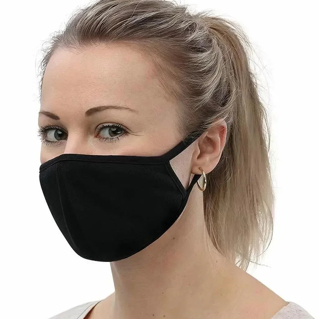 1pcs Black Mask Washable Cycling Cotton Mouth Face Mask Men Women Reusable Party supply Halloween Cosplay breathe freely outdoor