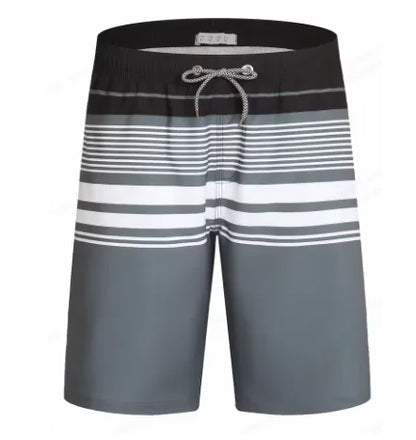 Striped Beach Shorts Men Fashion Swimwear Board Shorts Trunk Gym Fitness Pants Men's Briefs Swimsuit Kids Beachwear Short Boy