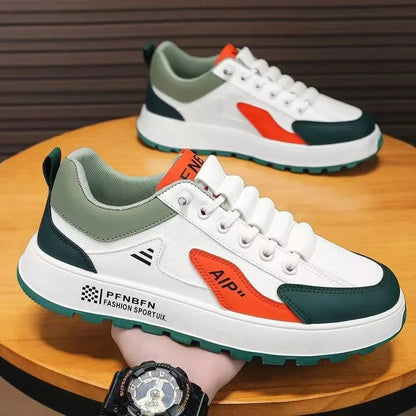 2025 Sneaker Men Designer Sport Shoes Fashion Casual Microfiber Leather Fabric Breathable Height Increased Flat Platform Shoes