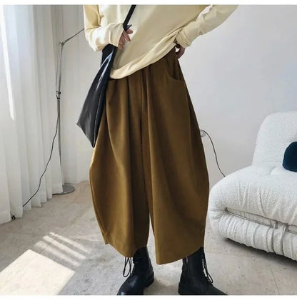 2023 Autumn Casual Harem Pants Women Cotton High Waisted Trousers Retro Loose Bloomers Women's Oversize Pants Baggy Sweatpants