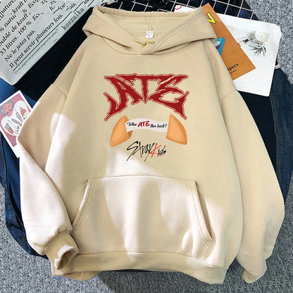 Ate CHK CHK BOOM Who Hoodie Who Ate The Luck Women Harajuku Hoodies Unisex Autumn Winter Aesthetic Pullovers Sweatshirt Vintage