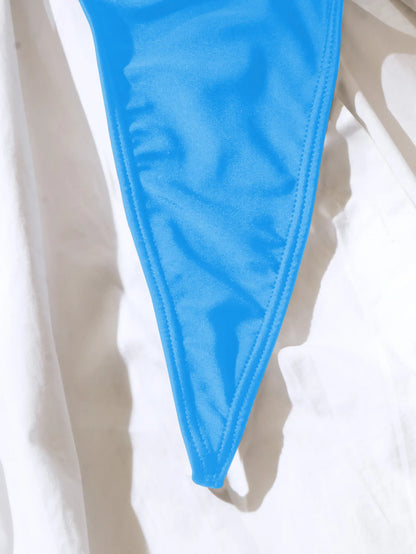 2025 New Triangle Tie-Front Sexy Bikini Two-Piece Swimsuit for Women