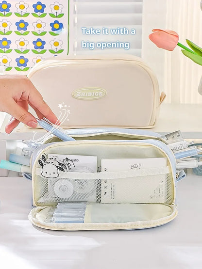 Stylish and Practical Pencil Bag with Large Capacity and Multiple Sections for Stationery Storage Pencil Case Back To School