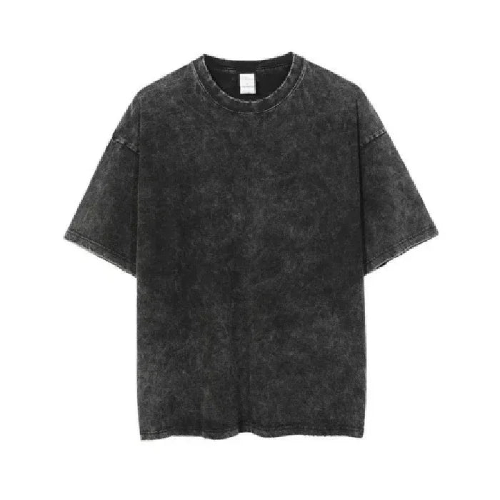 Washed Vintage T-Shirts Street Hip Hop Retro Punk T Shirt women Harajuku Casual Cotton Short Sleeve Acid Wash TShirts top 2025