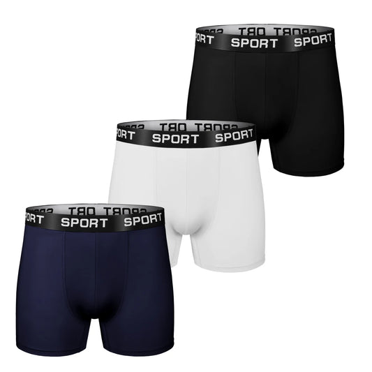 3Piece Set Letter Underwear male Mens Boxers Briefs Sexy Underpants Leisure  Quick Drying Breathable  Men's  Boxing Panties Men
