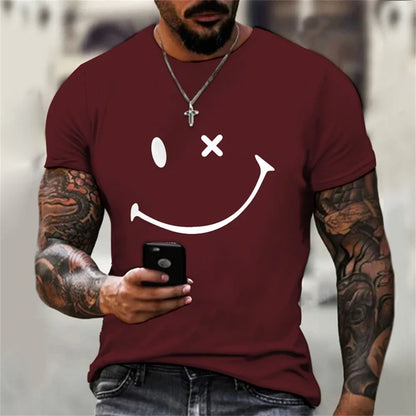 2024 Printed T-shirt 100% Cotton Summer Hip Hop Sports Bottom Short Sleeve Flying Boar Spoof Creative Clothing for Men and Women