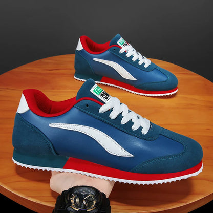 Trend Classic Running Shoes Men Suede Leather Mens Blue Sneakers Comfort Flat Jogging Shoes Man Athletic Shoes zapatillas hombre