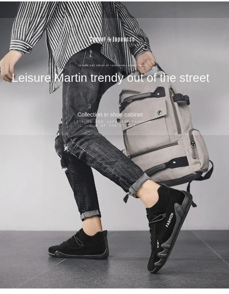 Ankle Boots For Men 2024 Spring Man Casual Sneakers Non Slip Khaki Work Mens Shoe Short Boots Loafers Lace Up Zapatillas Hombre