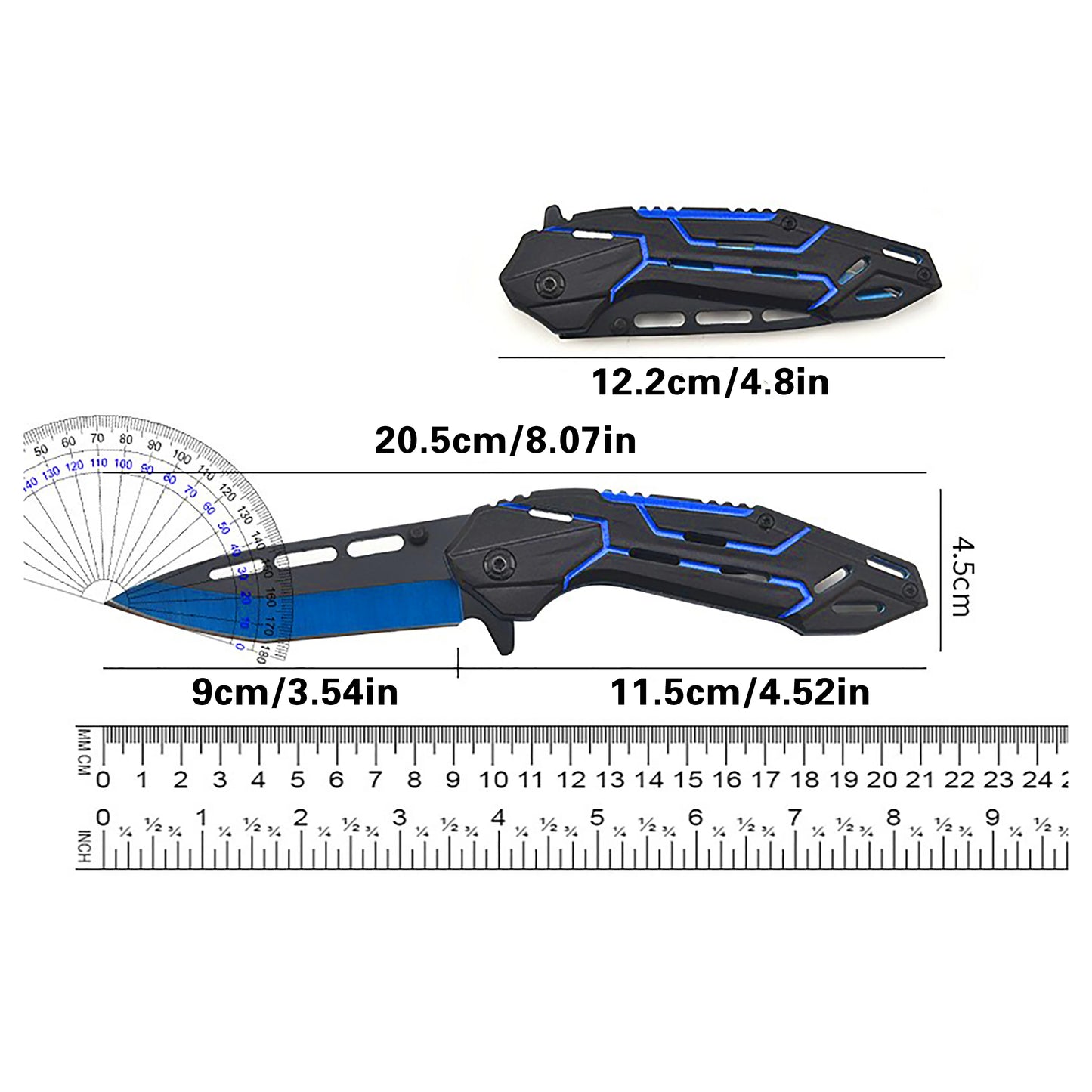 All steel portable folding knife, fruit knife, multifunctional outdoor tactical camping survival knife, hunting tool knife