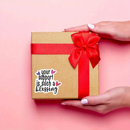 120pcs Your Support is Such a Blessing Stickers 1.6 inch Thank You for Your Support Stickers for Business Packaging