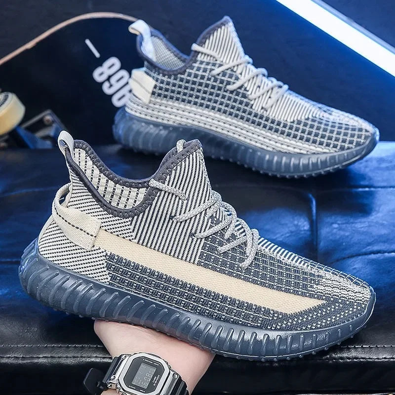 2025 Versatile Trend Casual Flying Shoes Student Sports Men's ShoesMesh Breathable Coconut Shoes New Men's Shoes Summer