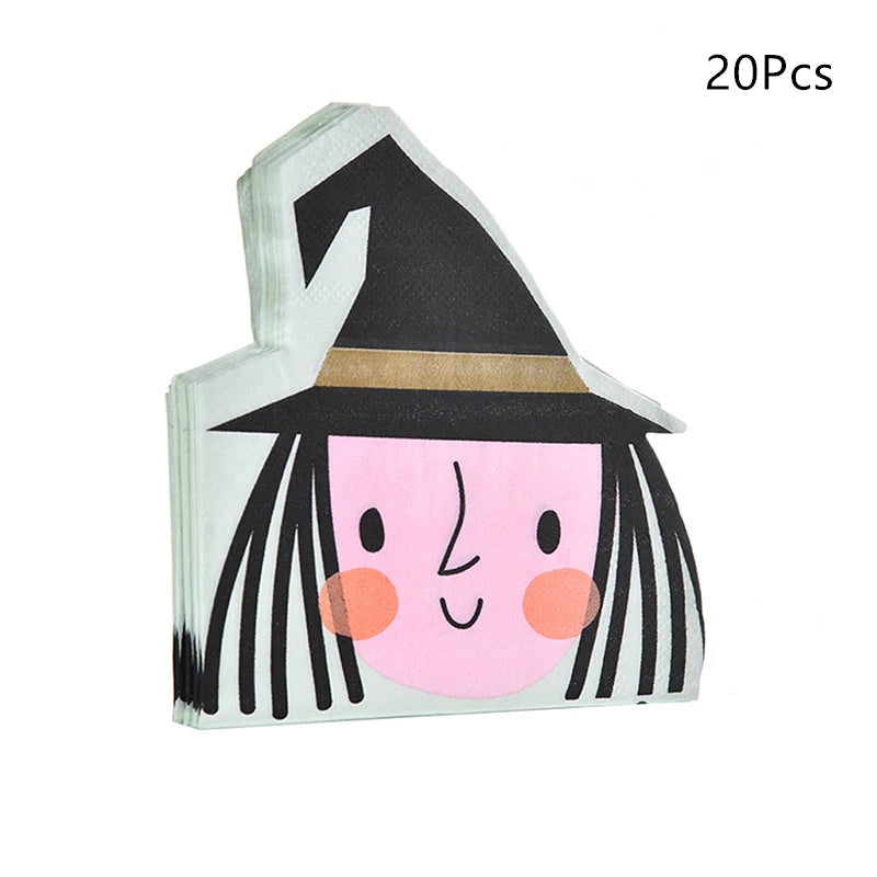 Bat Ghost Disposable Tableware Birthday Party Supplies Skeleton Plate Halloween Party Decoration Supplies