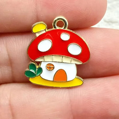 10pcs/16pcs Enamel Thanksgiving Cake Pumpkin Sunflower Charms for Earrings Bracelets Pendants Making DIY Jewelry Accessories