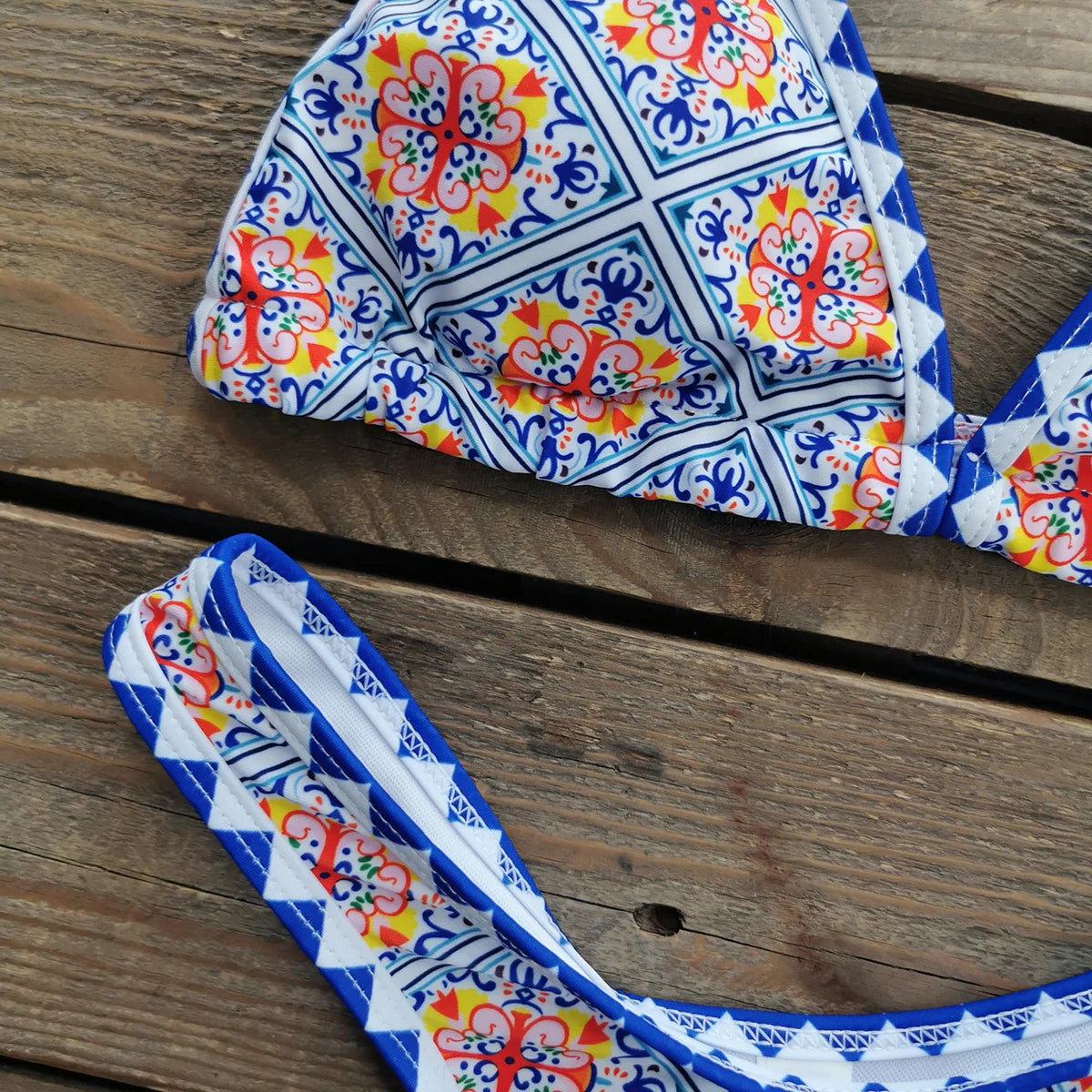 2024 New Sexy Brazilian Bikini Set Women Print Biquini Female Cut Bikinis Swimwear Push Up Swimsuit Bath Suit