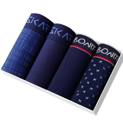 4pcs Boxers Men's Panties Underpants Man Boxer Underwear Cotton for Male Underpants Man Cotton Large Size Lot Soft