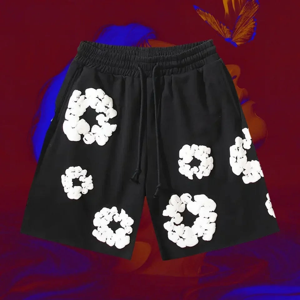 2025 Men's Fashion Quick-drying Sports Shorts Kapok Printed American Shorts Comfortable and Breathable Hot Trendy Casual Shorts
