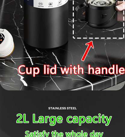 2L Thermal Water Bottle Large Capacity With Straw Stainless Steel Thermos Bottle Cold and Hot Water Bottle Sport Thermos Cup