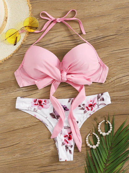 Brazilian Thong Bikinis 2025 Women Push Up Swimsuit Printed Sexy Swimwear Female Beachwear Bathers Bathing Swimming Swim Suit