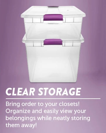 Sterilite 24-Pack 66 Quart ClearView Latch Box, Stackable Organizer Bins with Latching Lids - Clear Plastic Organization Contain