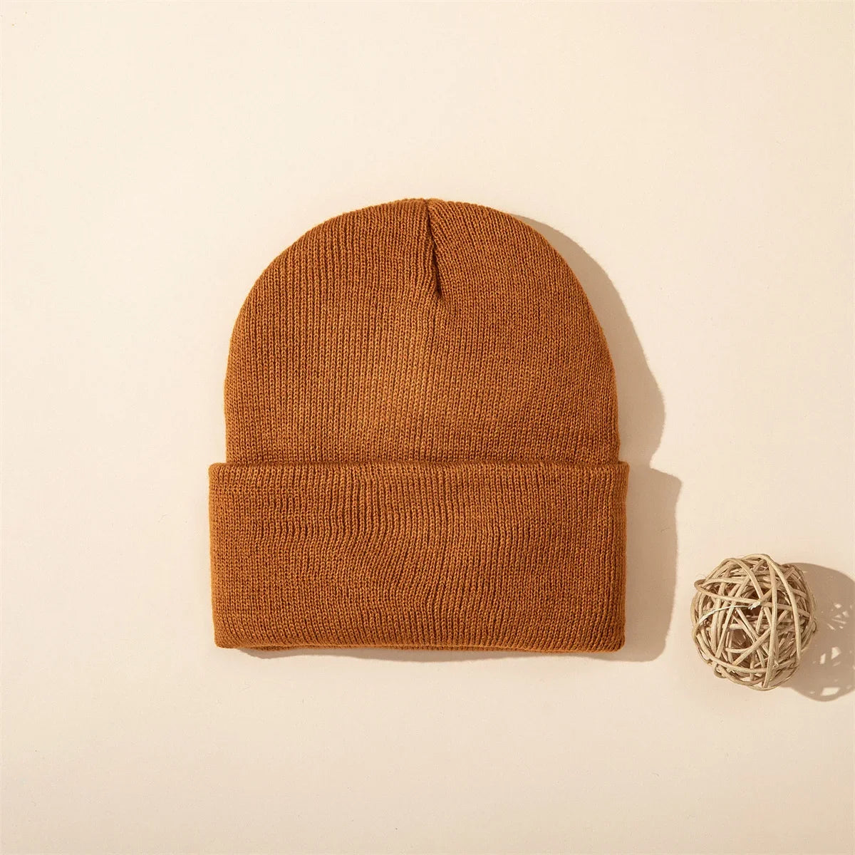 1pc Autumn/Winter Solid color Children's knitted hat Baby warm cowl Cute simple hat Boys girls skullcap - a gift for children